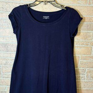 Eileen Fisher Petite Jersey Sheath Short Sleeve Dress Organic‎ Cotton PS/PP